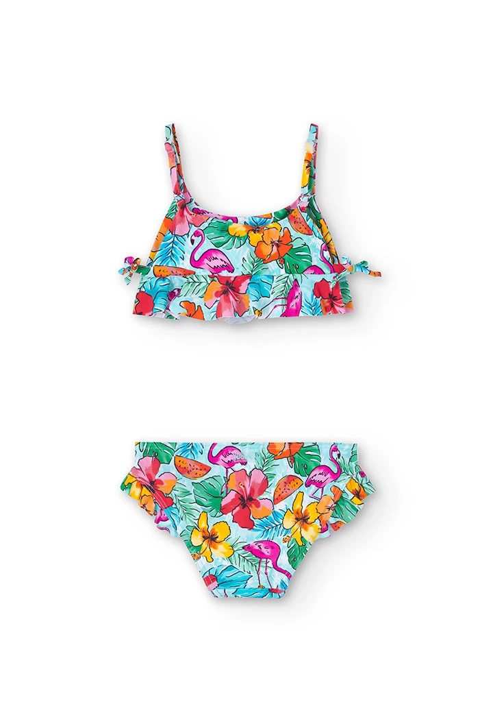 Bikini Imprim Volants Pour Fille