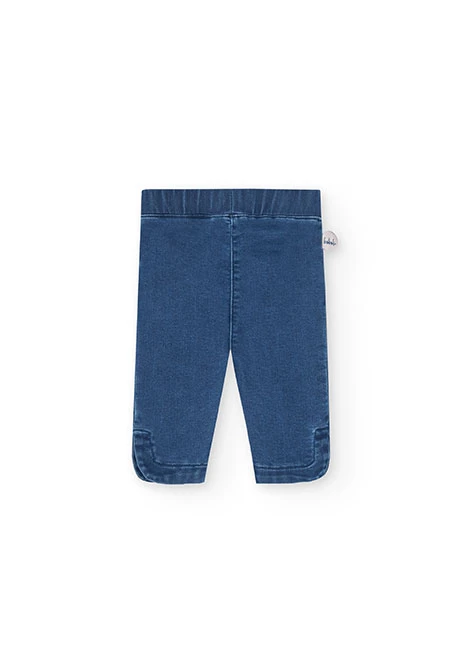 Conjunto de camiseta y pantalón de punto para bebé niña en color rosa
