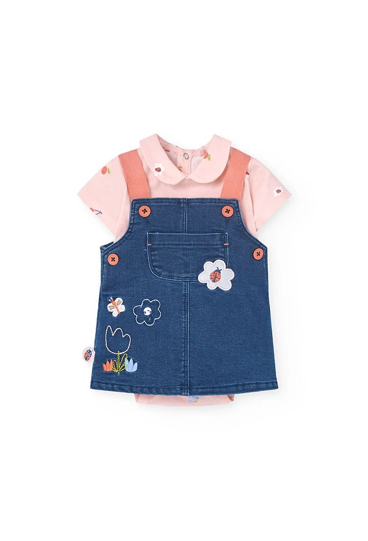 Conjunto de vestido de punto para bebé niña con estampado