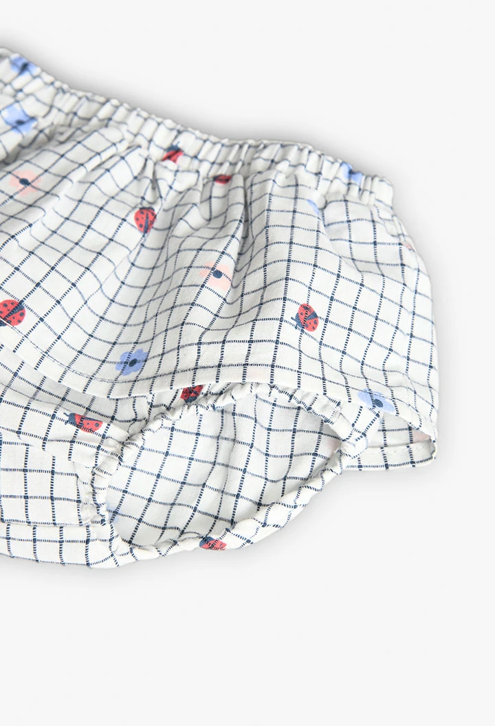 Ensemble assorti en tricot pour bébé fille rose avec motif de coccinelle