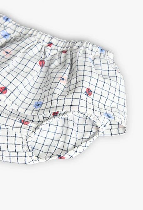 Ensemble assorti en tricot pour bébé fille rose avec motif de coccinelle