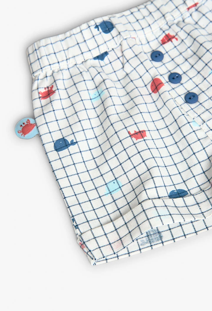 Set in maglia per bambino in colore blu