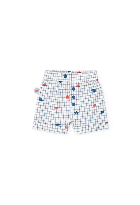 Ensemble en tricot pour bébé garçon de couleur bleue