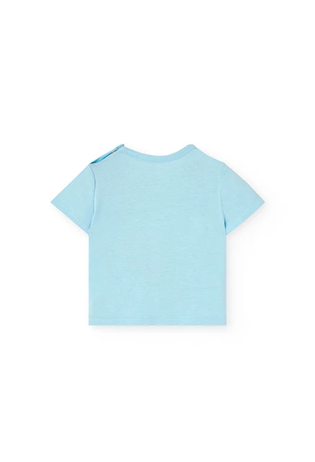 Ensemble en tricot pour bébé garçon de couleur bleue