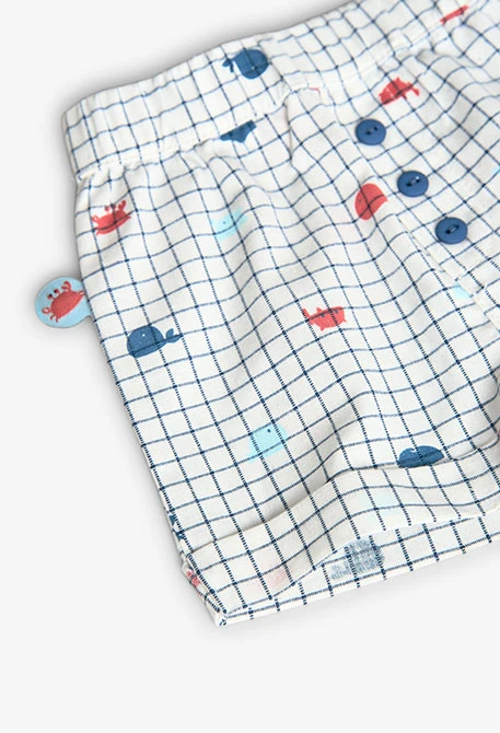 Ensemble en tricot pour bébé garçon de couleur bleue
