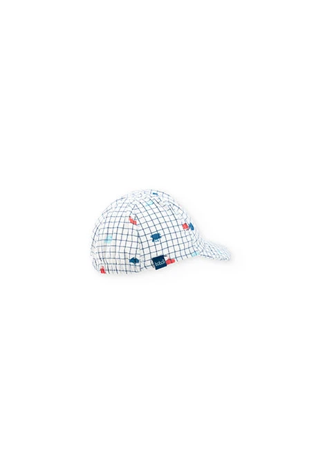 Casquette en popeline pour bébé avec imprimé à carreaux