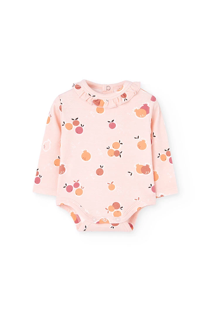 Orange baby outfit with bunnies