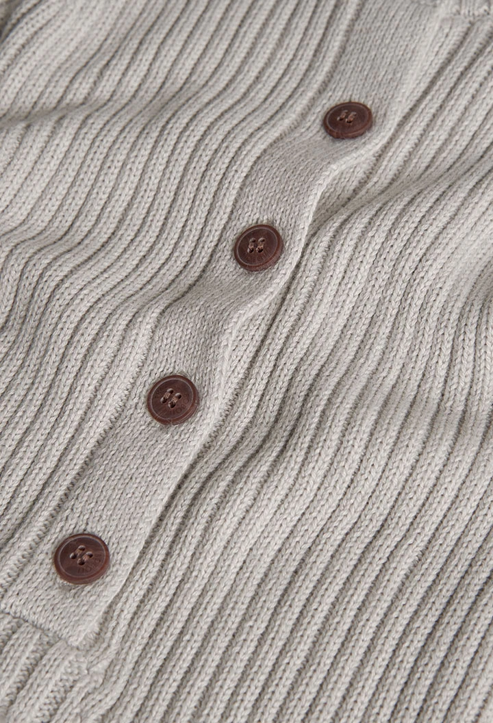 Baby knitted romper in grey