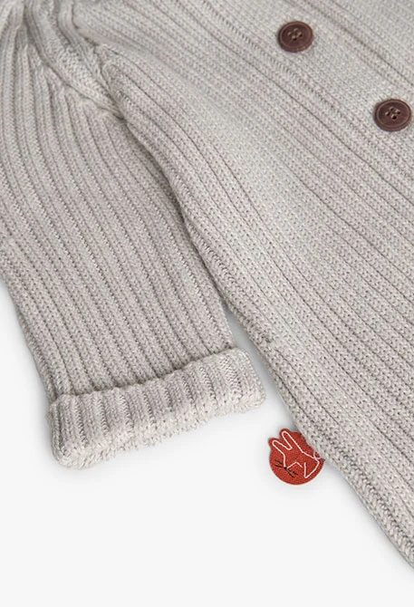 Babygrow de malha em cinzento