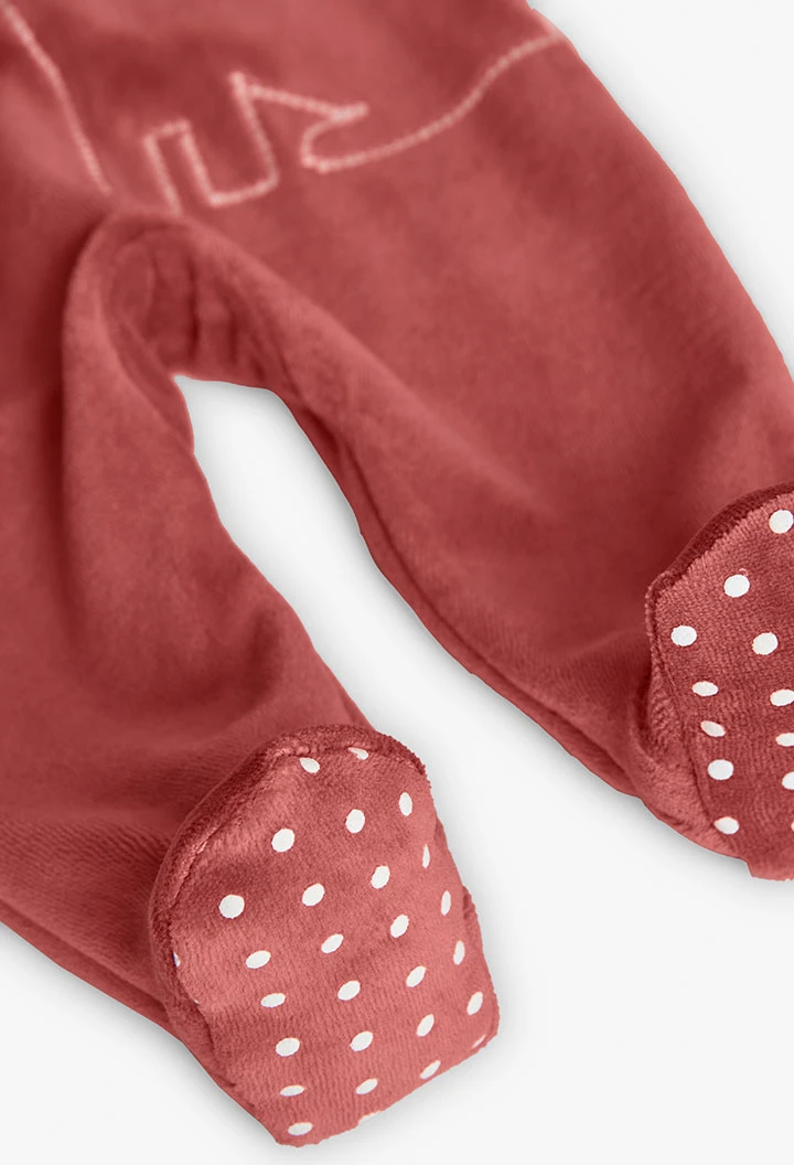 Baby-grow de veludo animal para bebé