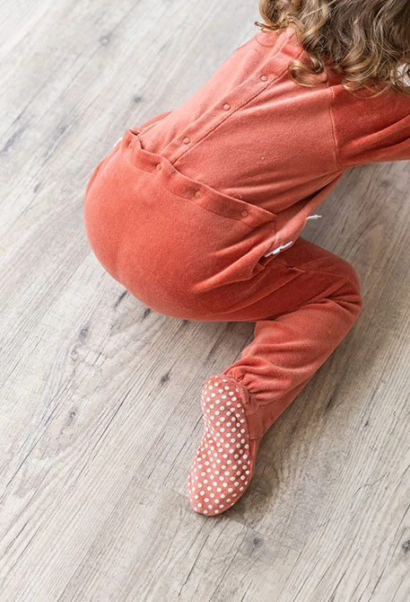 Baby animal velvet sleepsuit