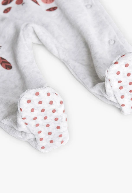 Pijama nadó de pelfa gris amb animals
