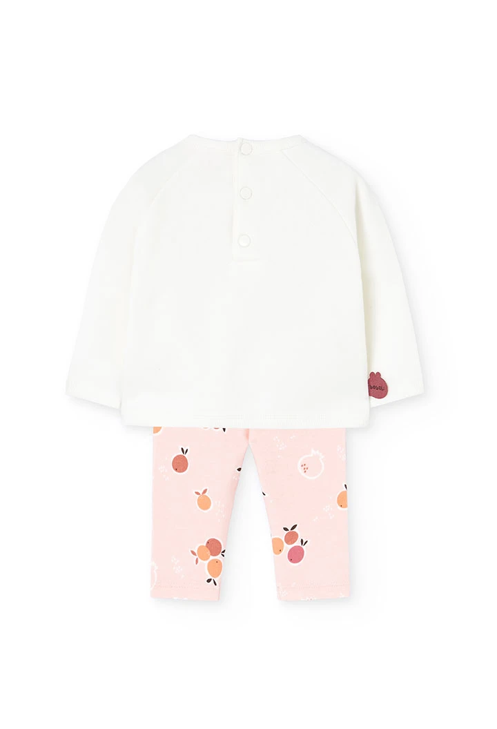 White knit baby outfit