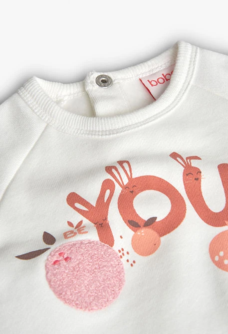 Weißes Strickset für Babys