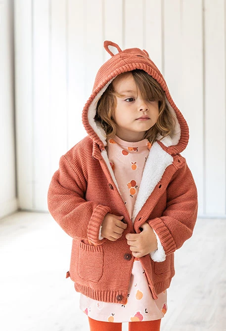Veste bébé orange