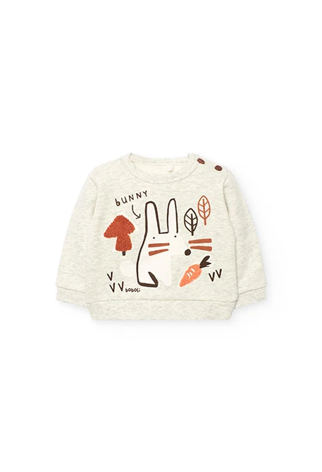 Conjunto bebé de punto crudo conejo