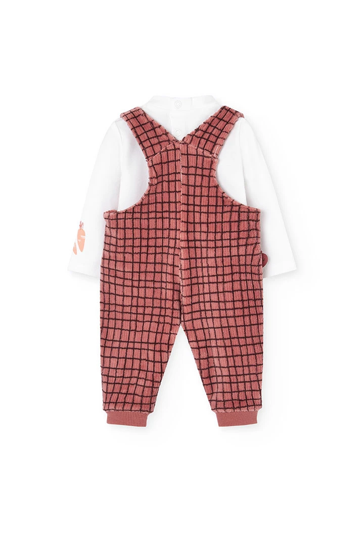 Ensemble bébé en tricot à carreaux