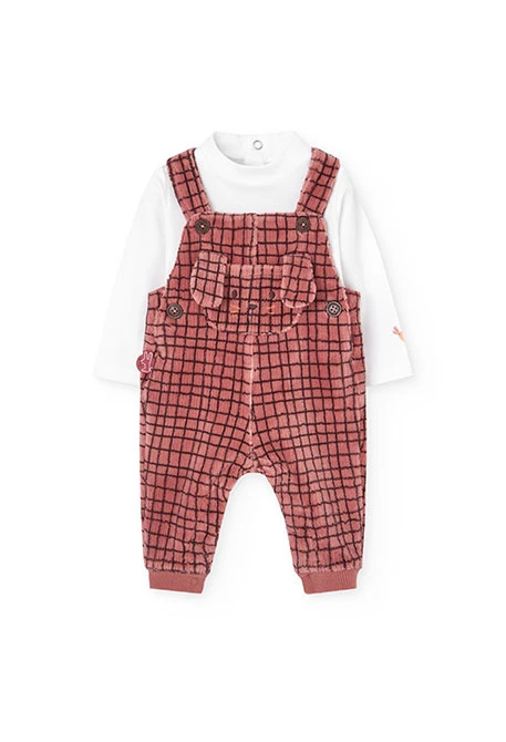 Conjunto bebé de punto de cuadros