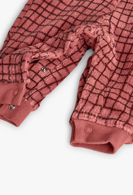 Ensemble bébé en tricot à carreaux