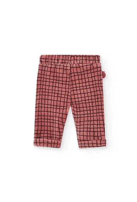 Ensemble bébé en tricot gris à carreaux