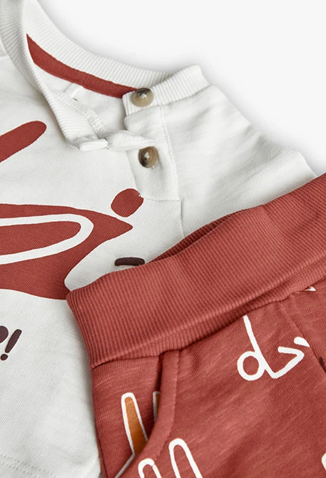 Ensemble bébé en tricot blanc animaux