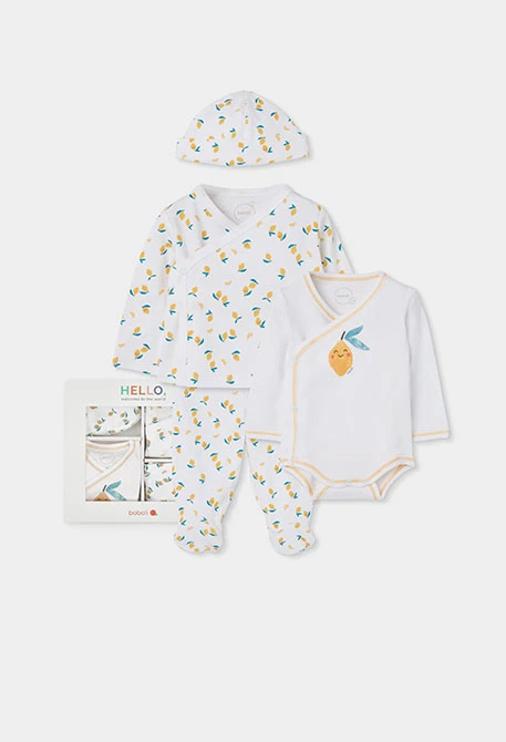 Ensemble bébé à imprimé citrons