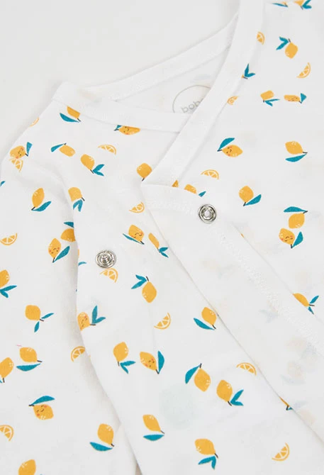 Baby set with lemon print