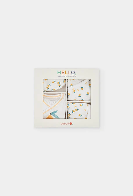 Baby set with lemon print
