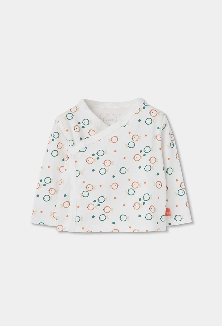 Conjunto para bebé com estampado de peixes