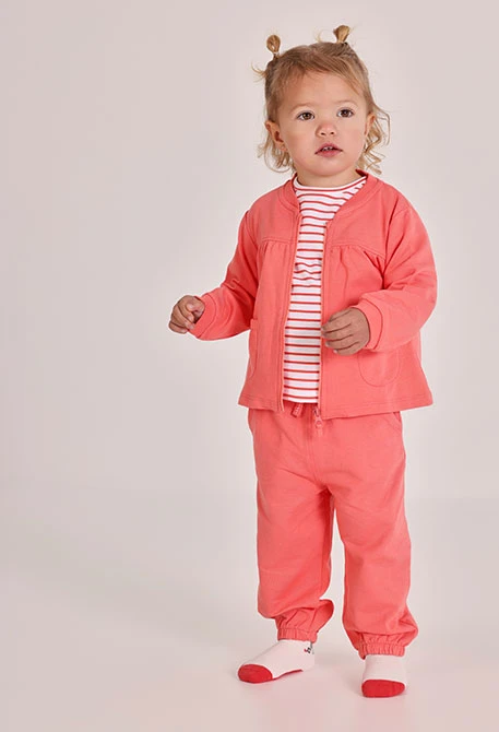 Pink baby trousers