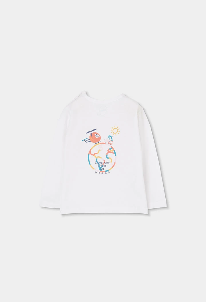 Camiseta bebé algodão em branco