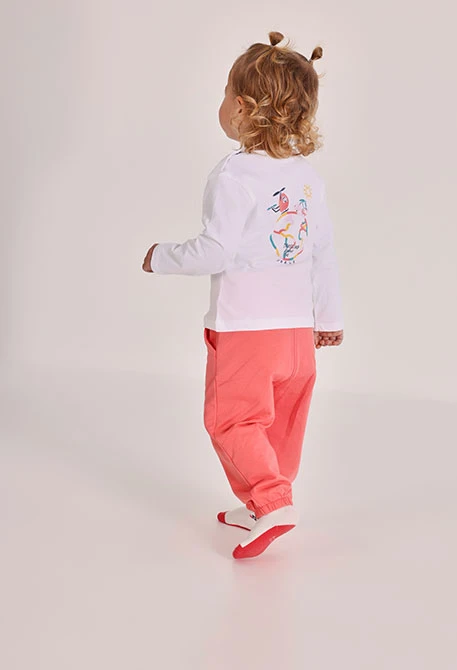 Camiseta bebé algodón en blanco