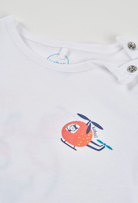 Maglietta neonato cotone bianco