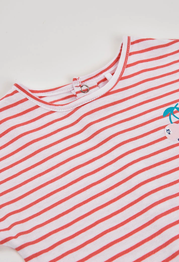 Baumwoll-Baby-T-Shirt mit Streifen