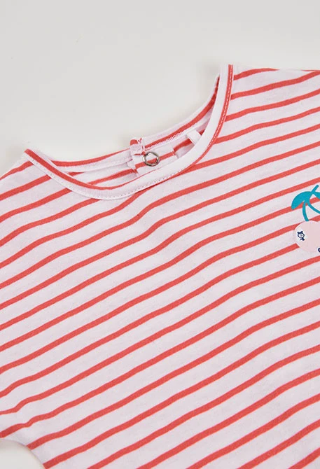 Camiseta bebé algodão riscas