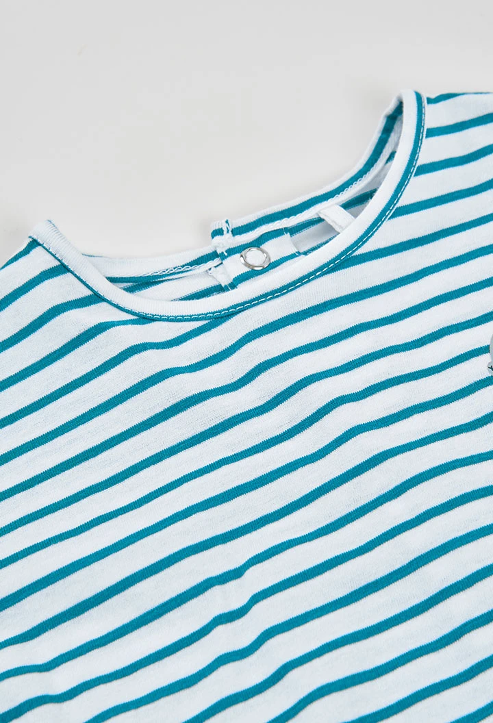 Camiseta bebé algodón listado