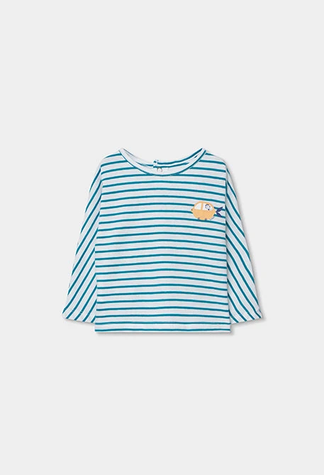 T-shirt bébé coton rayé