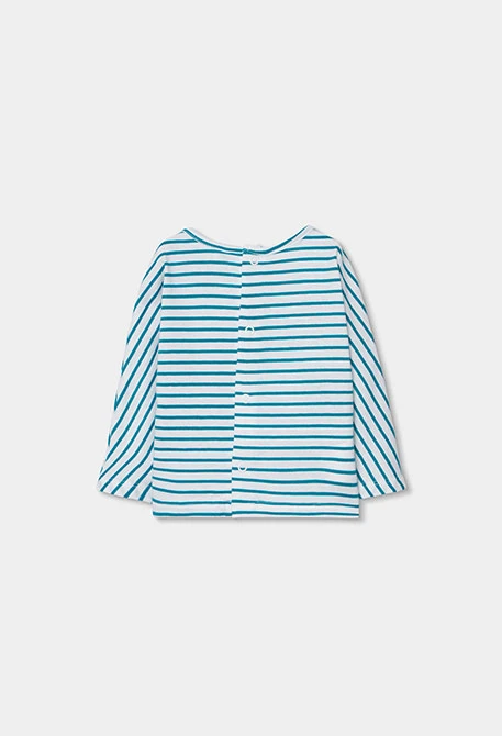 Camiseta bebé algodão listado