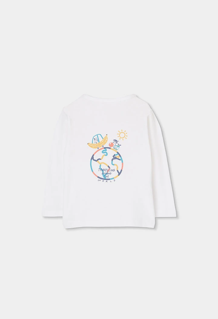 Baby-T-Shirt aus weißem Baumwollstrick