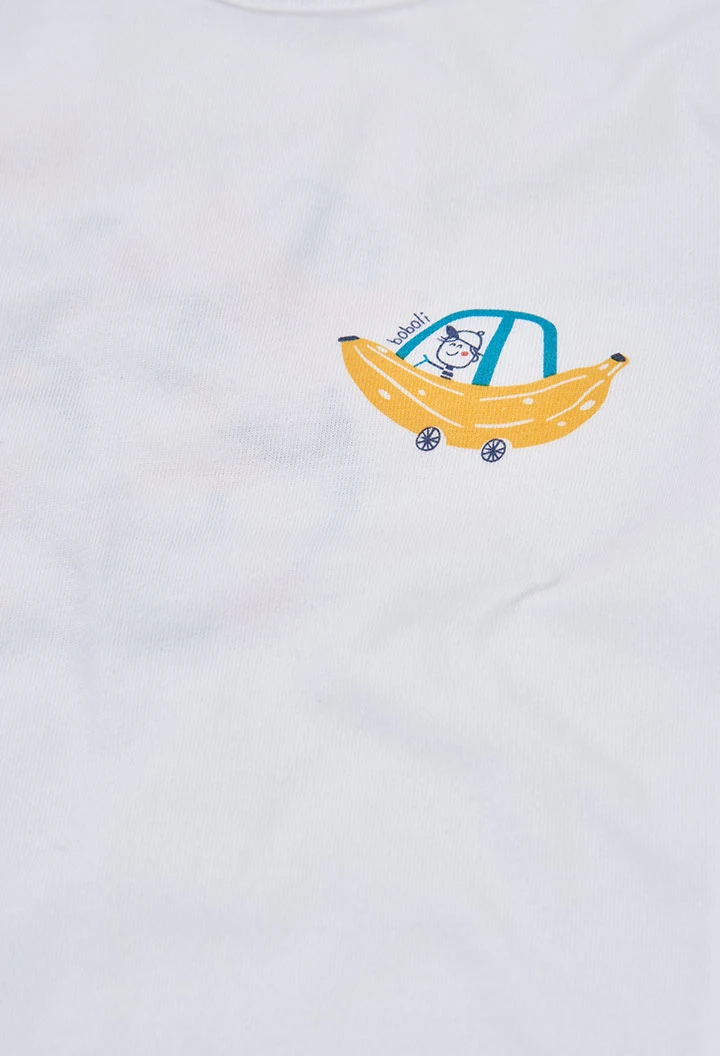 White cotton knit baby t-shirt