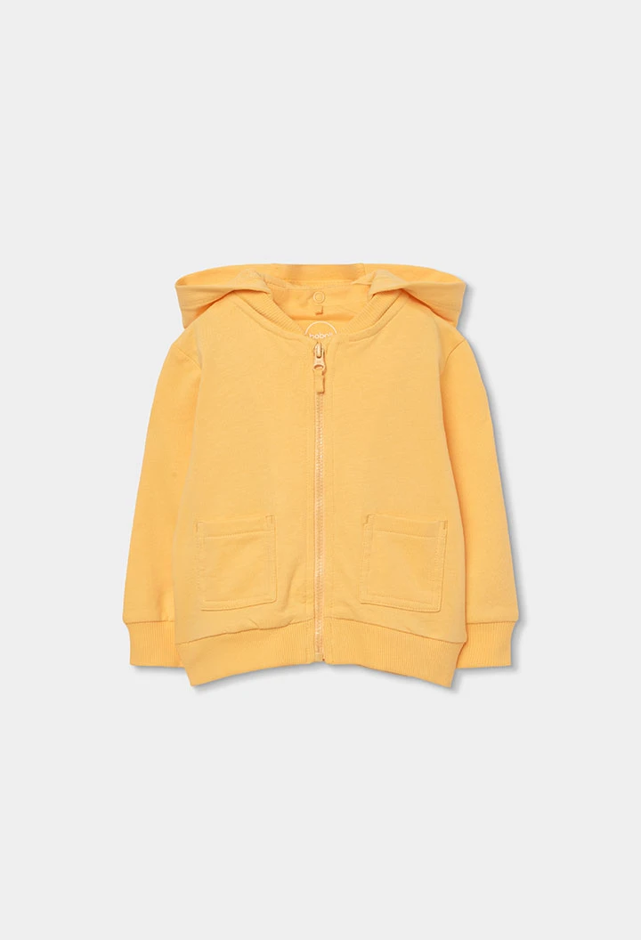 Chaqueta bebé felpa amarillo