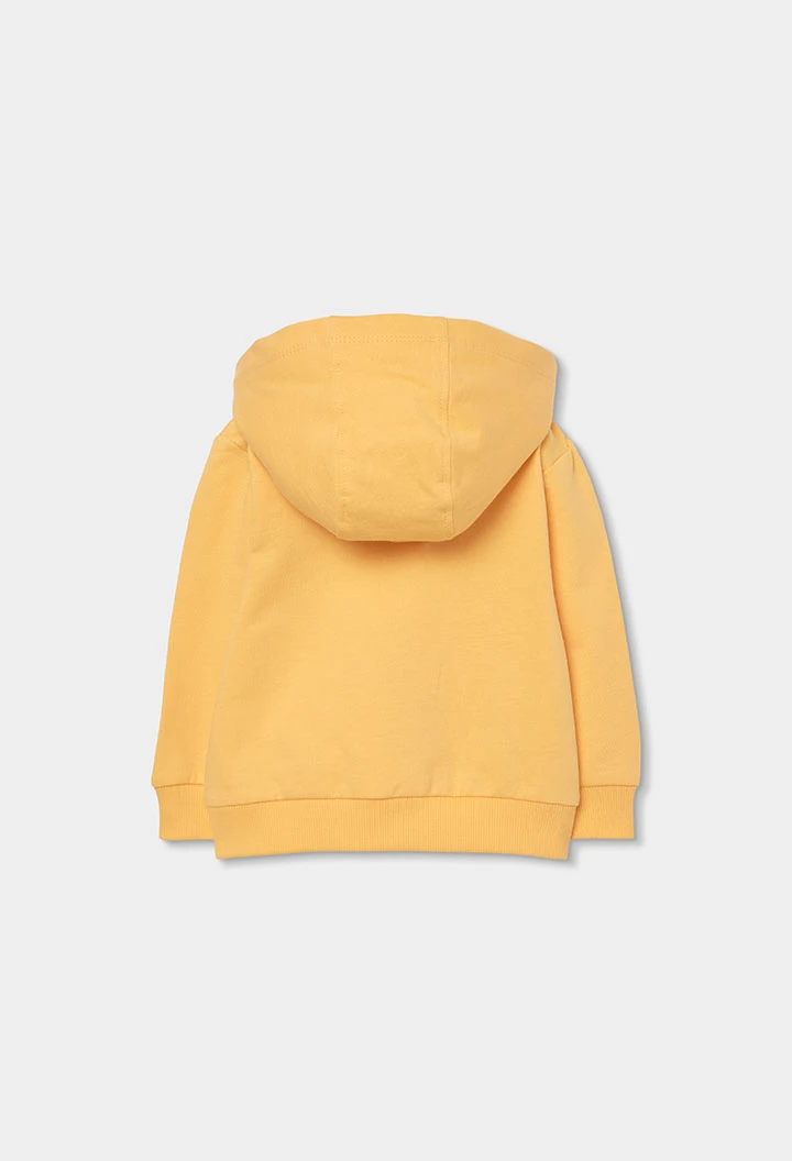 Baby jacket in yellow fleece