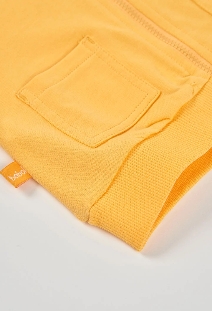 Chaqueta bebé felpa amarillo