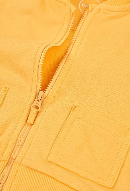 Chaqueta bebé felpa amarillo