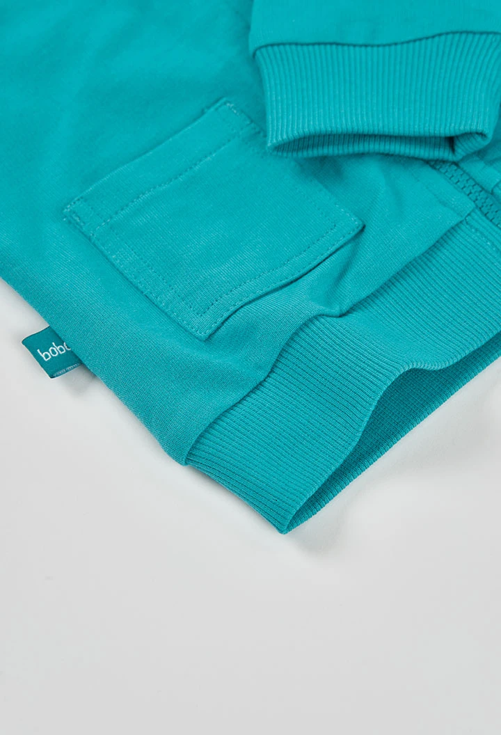 Chaqueta bebé felpa verde