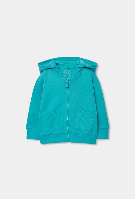 Giacca bebè in felpa verde