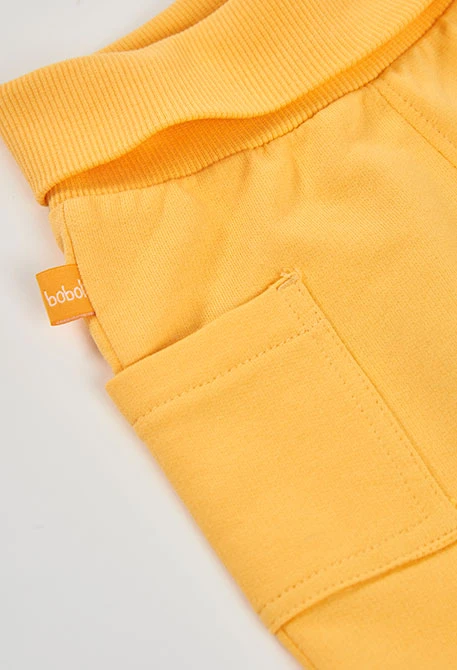 Baby trousers in yellow cotton