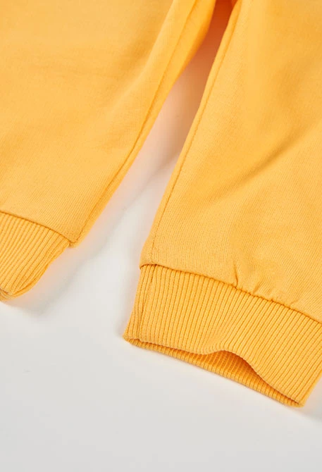Pantaloni neonato cotone giallo