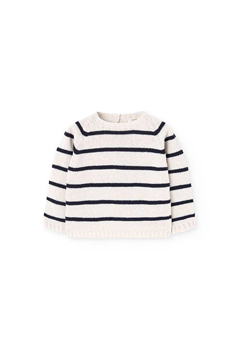 Striped baby sweater
