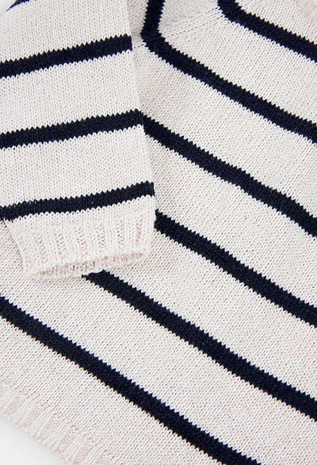 Gestreifter Baby-Pullover aus 100 % recyceltem Garn | Limited Edition